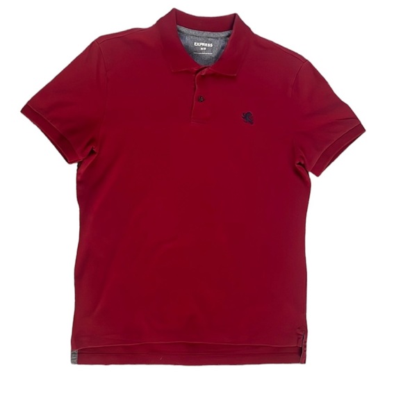 Express Red Men’s Short Sleeve Polo - Picture 1 of 4